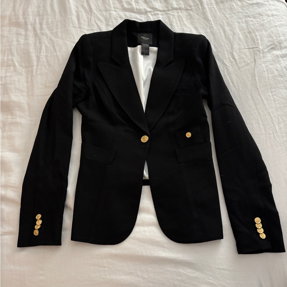Smythe Classic Black Wool Blazer